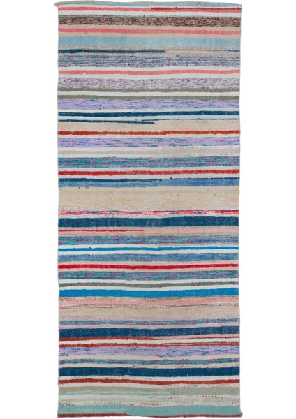 Girit Bej Çizgili Yün Modern Desenli Yün Hav Toz Vermez Leke Tutmayan Salon Yolluk Mutfak El Dokuma Halı