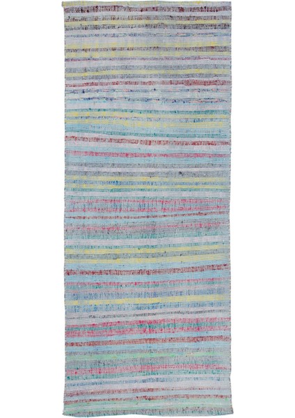 Teselya Yeşil Patchwork Yün Modern Desenli Yün Hav Toz Vermez Leke Tutmayan Salon Yolluk Mutfak El Dokuma Halı