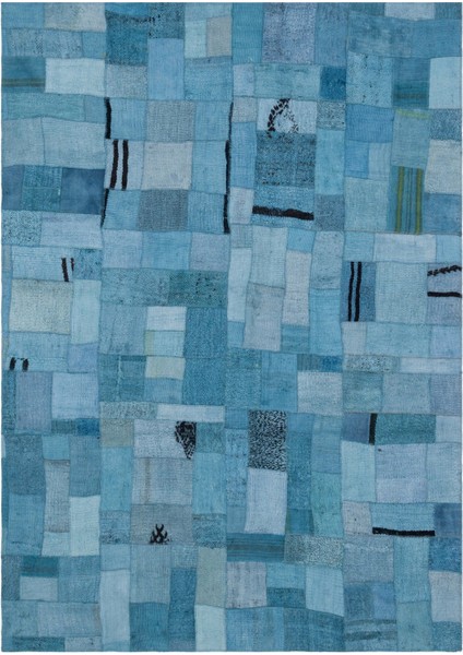 Iskece Bej Patchwork Yün Modern Desenli Yün Hav Toz Vermez Leke Tutmayan Salon Yolluk Mutfak El Dokuma Halı