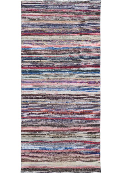 Iskece Kırmızı Eskitme Yün Modern Desenli Yün Hav Toz Vermez Leke Tutmayan Salon Yolluk Mutfak El Dokuma Halı