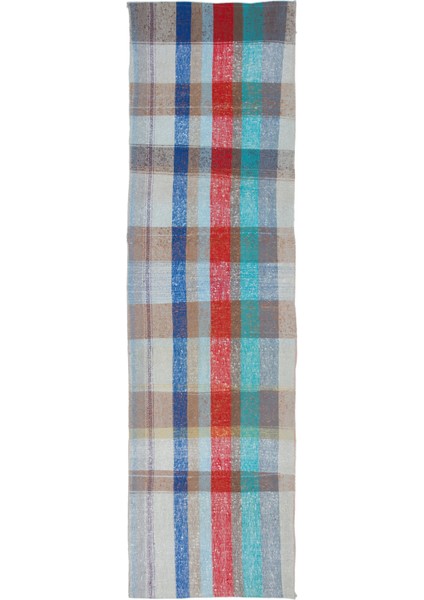 Teselya Bej Çizgili Yün Modern Desenli Yün Hav Toz Vermez Leke Tutmayan Salon Yolluk Mutfak El Dokuma Halı