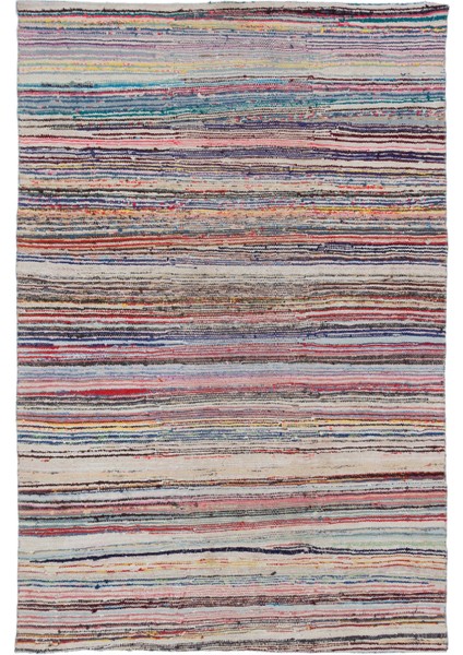 Atina Mavi Eskitme Yün Modern Desenli Yün Hav Toz Vermez Leke Tutmayan Salon Yolluk Mutfak El Dokuma Halı