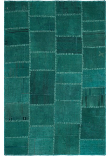 Iskece Bej Patchwork Yün Modern Desenli Yün Hav Toz Vermez Leke Tutmayan Salon Yolluk Mutfak El Dokuma Halı