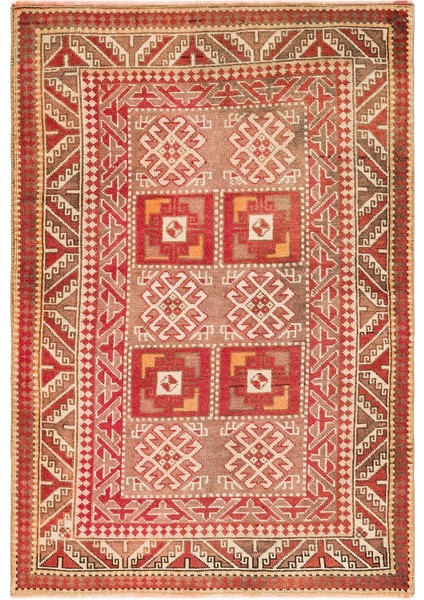 Girit Bej Çizgili Yün Modern Desenli Yün Hav Toz Vermez Leke Tutmayan Salon Yolluk Mutfak El Dokuma Halı