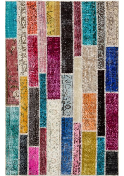 Iskece Pembe Eskitme Yün Modern Desenli Yün Hav Toz Vermez Leke Tutmayan Salon Yolluk Mutfak El Dokuma Halı