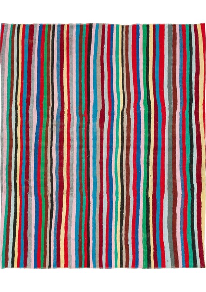 Girit Bej Çizgili Yün Modern Desenli Yün Hav Toz Vermez Leke Tutmayan Salon Yolluk Mutfak El Dokuma Halı