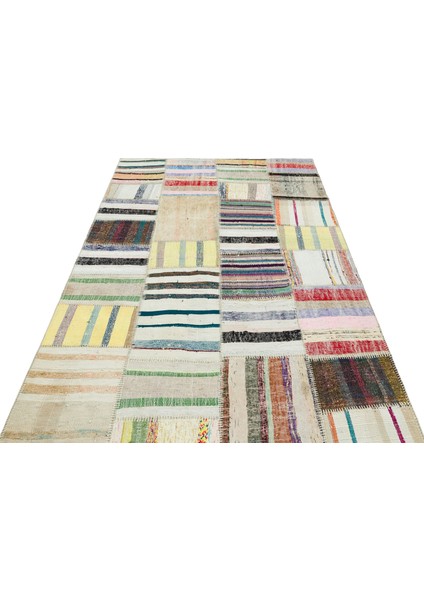 Iskece Bej Patchwork Yün Modern Desenli Yün Hav Toz Vermez Leke Tutmayan Salon Yolluk Mutfak El Dokuma Halı modelleri