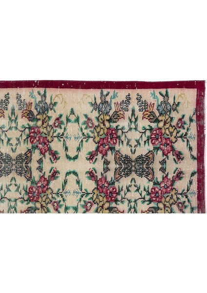 Teselya Beyaz Çiçekli Yün Modern Desenli Yün Hav Toz Vermez Leke Tutmayan Salon Yolluk Mutfak El Dokuma Halı fiyatları