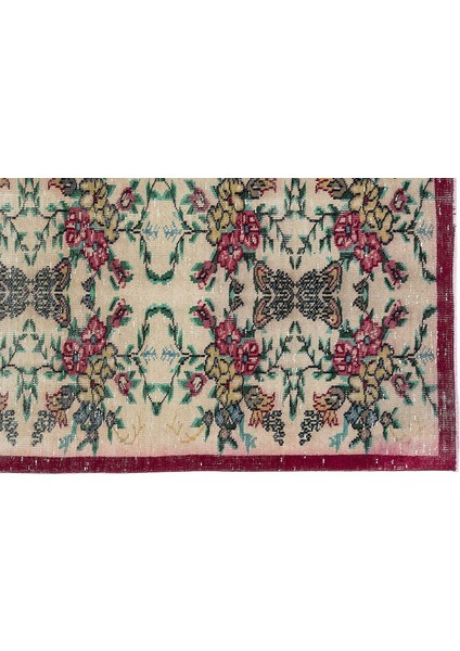 Teselya Beyaz Çiçekli Yün Modern Desenli Yün Hav Toz Vermez Leke Tutmayan Salon Yolluk Mutfak El Dokuma Halı fırsatları