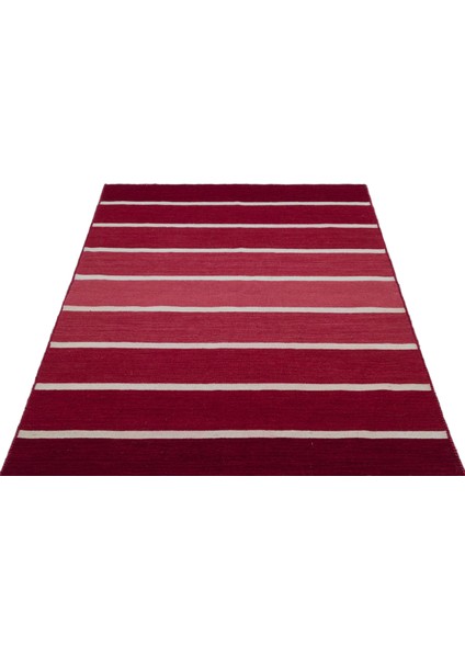 Teselya Bej Çizgili Yün Modern Desenli Yün Hav Toz Vermez Leke Tutmayan Salon Yolluk Mutfak El Dokuma Halı modelleri