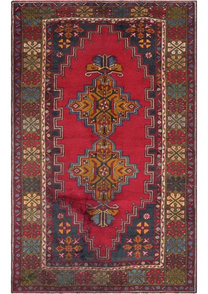 Teselya Yeşil Patchwork Yün Modern Desenli Yün Hav Toz Vermez Leke Tutmayan Salon Yolluk Mutfak El Dokuma Halı