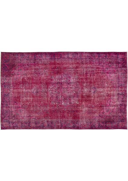 Kırmızı Eskitme Yün Modern Desenli Yün Hav Toz Vermez Leke Tutmayan Salon Yolluk Mutfak El Dokuma Halı