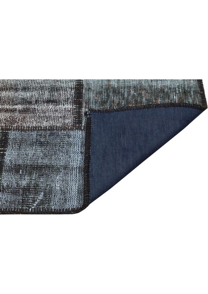 Teselya Mavi Çizgili Yün Modern Desenli Yün Hav Toz Vermez Leke Tutmayan Salon Yolluk Mutfak El Dokuma Halı fiyatları