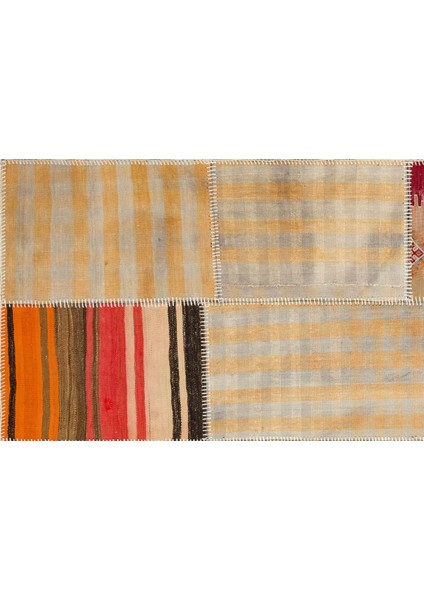 Girit Bej Çizgili Yün Modern Desenli Yün Hav Toz Vermez Leke Tutmayan Salon Yolluk Mutfak El Dokuma Halı modelleri