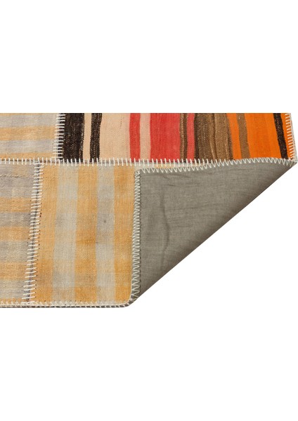 Girit Bej Çizgili Yün Modern Desenli Yün Hav Toz Vermez Leke Tutmayan Salon Yolluk Mutfak El Dokuma Halı fırsatları