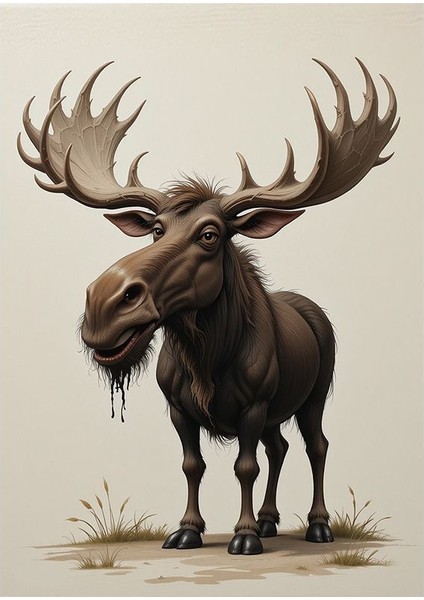 Yaşlı Geyik Mdf Tablo