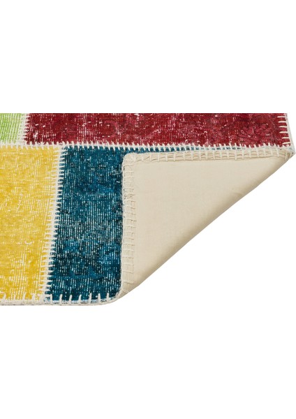 Teselya Bej Patchwork Yün Modern Desenli Yün Hav Toz Vermez Leke Tutmayan Salon Yolluk Mutfak El Dokuma Halı fiyatları