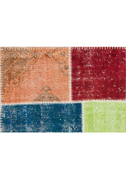 Teselya Bej Patchwork Yün Modern Desenli Yün Hav Toz Vermez Leke Tutmayan Salon Yolluk Mutfak El Dokuma Halı fırsatları