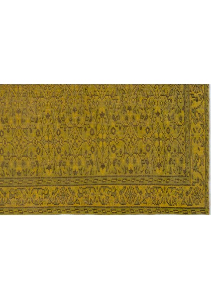 Sarı Çerçeveli Yün Modern Desenli Yün Hav Toz Vermez Leke Tutmayan Salon Yolluk Mutfak El Dokuma Halı fırsatları