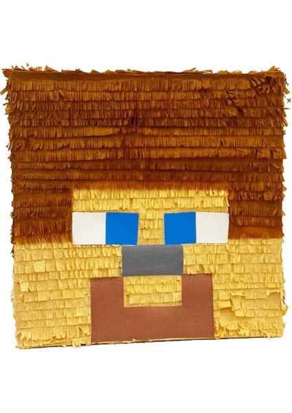 Minecraft Steve Face Şekilli Pinyata 38X10X38CM