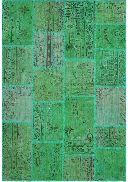 Atina Mavi Eskitme Yün Modern Desenli Yün Hav Toz Vermez Leke Tutmayan Salon Yolluk Mutfak El Dokuma Halı