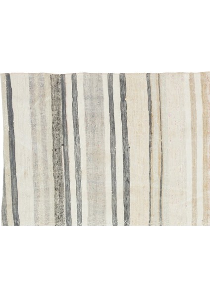 Teselya Bej Çizgili Yün Modern Desenli Yün Hav Toz Vermez Leke Tutmayan Salon Yolluk Mutfak El Dokuma Halı fırsatları