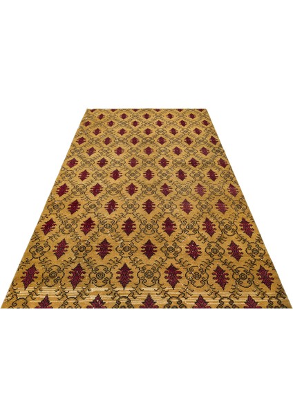 Atina Turkuaz Eskitme Yün Modern Desenli Yün Hav Toz Vermez Leke Tutmayan Salon Yolluk Mutfak El Dokuma Halı indirimleri