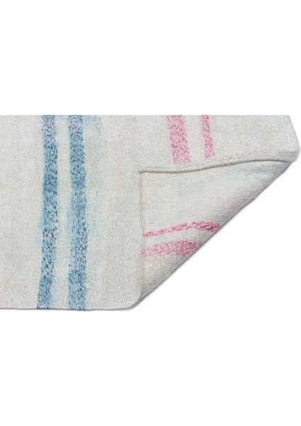 Teselya Bej Çizgili Yün Modern Desenli Yün Hav Toz Vermez Leke Tutmayan Salon Yolluk Mutfak El Dokuma Halı fiyatları