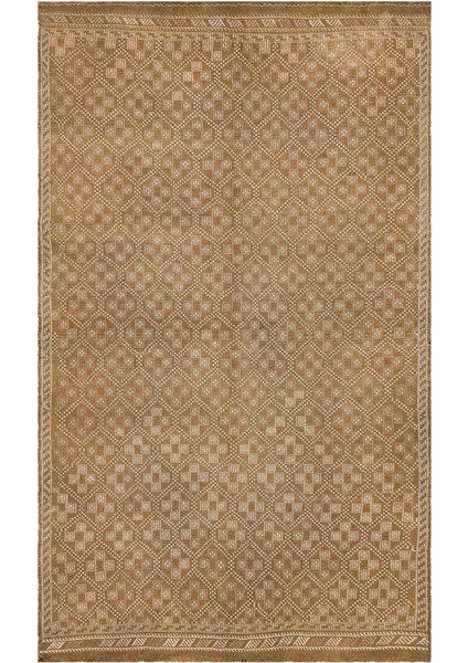 Atina Turkuaz Eskitme Yün Modern Desenli Yün Hav Toz Vermez Leke Tutmayan Salon Yolluk Mutfak El Dokuma Halı