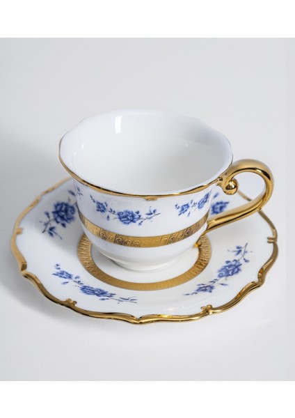 Royal Azure 6 Kişilik 12 Parça Kahve Fincan Takımı