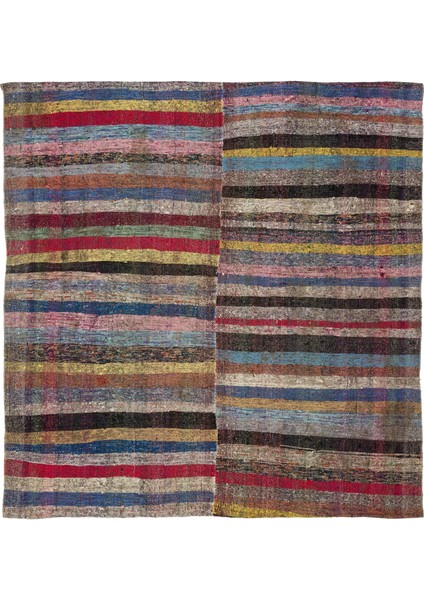 Atina Yeşil Göbekli Yün Modern Desenli Yün Hav Toz Vermez Leke Tutmayan Salon Yolluk Mutfak El Dokuma Halı