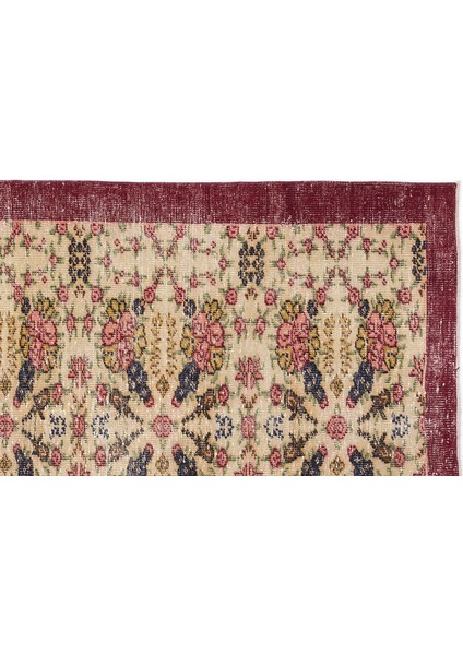 Iskece Kırmızı Eskitme Yün Modern Desenli Yün Hav Toz Vermez Leke Tutmayan Salon Yolluk Mutfak El Dokuma Halı fiyatları