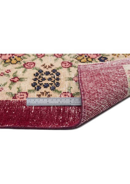 Iskece Kırmızı Eskitme Yün Modern Desenli Yün Hav Toz Vermez Leke Tutmayan Salon Yolluk Mutfak El Dokuma Halı indirimleri