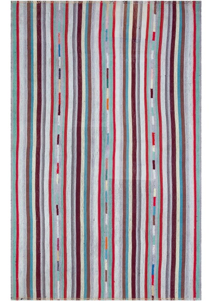 Atina Turkuaz Eskitme Yün Modern Desenli Yün Hav Toz Vermez Leke Tutmayan Salon Yolluk Mutfak El Dokuma Halı