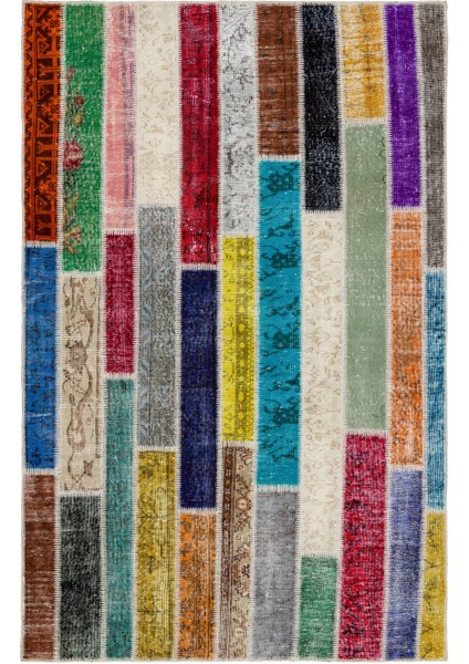 Kavala Kırmızı Göbekli Yün Modern Desenli Yün Hav Toz Vermez Leke Tutmayan Salon Yolluk Mutfak El Dokuma Halı