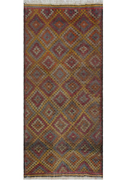 Girit Kırmızı Çiçekli Yün Modern Desenli Yün Hav Toz Vermez Leke Tutmayan Salon Yolluk Mutfak El Dokuma Halı