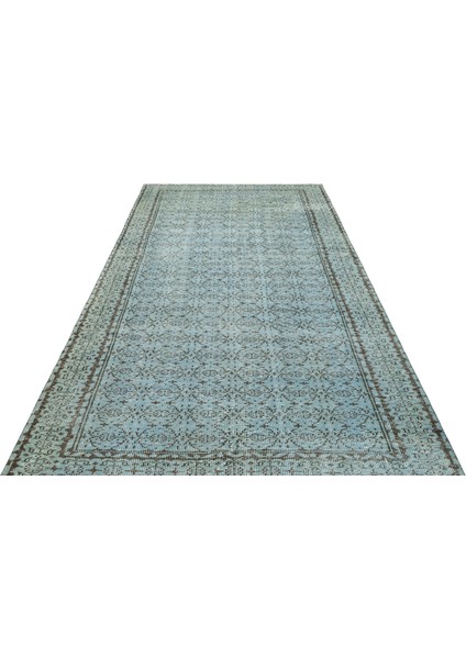 Atina Turkuaz Eskitme Yün Modern Desenli Yün Hav Toz Vermez Leke Tutmayan Salon Yolluk Mutfak El Dokuma Halı indirimleri