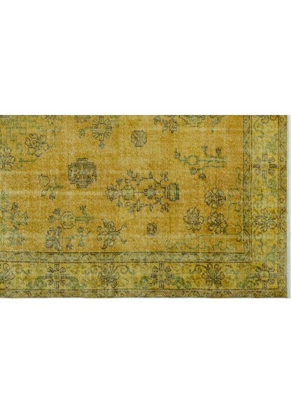 Sarı Çerçeveli Yün Modern Desenli Yün Hav Toz Vermez Leke Tutmayan Salon Yolluk Mutfak El Dokuma Halı fırsatları
