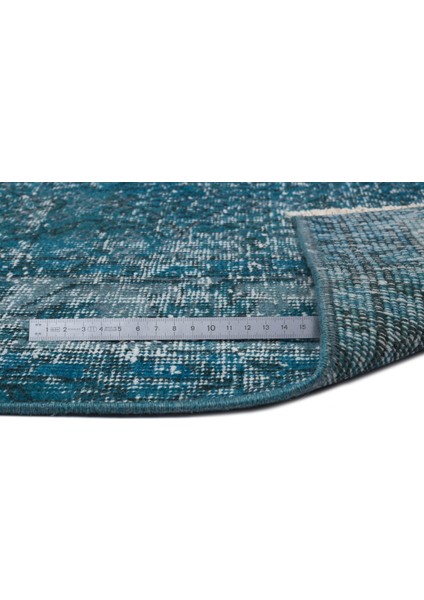 Turkuaz Eskitme Yün Modern Desenli Yün Hav Toz Vermez Leke Tutmayan Salon Yolluk Mutfak El Dokuma Halı fiyatları