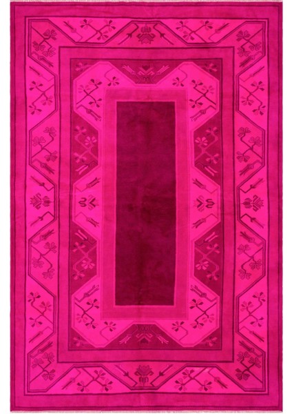 Vintage Gri Göbekli Yün Modern Desenli Yün Hav Toz Vermez Leke Tutmayan Salon Yolluk Mutfak El Dokuma Halı