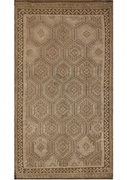 Atina Mavi Eskitme Yün Modern Desenli Yün Hav Toz Vermez Leke Tutmayan Salon Yolluk Mutfak El Dokuma Halı