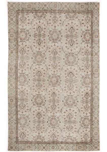 Atina Bej Eskitme Yün Modern Desenli Yün Hav Toz Vermez Leke Tutmayan Salon Yolluk Mutfak El Dokuma Halı