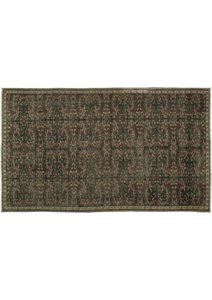 Kahverengi Eskitme Yün Modern Desenli Yün Hav Toz Vermez Leke Tutmayan Salon Yolluk Mutfak El Dokuma Halı