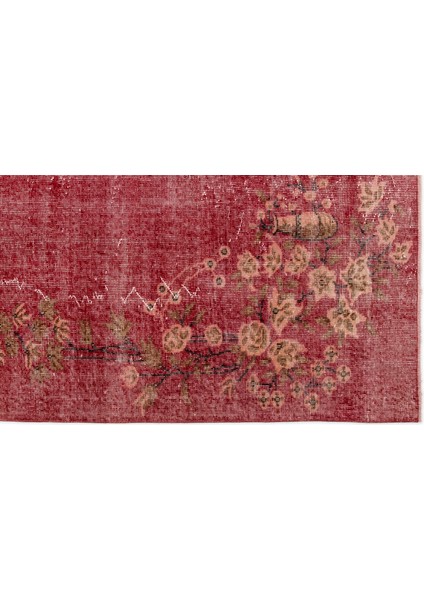 Kırmızı Eskitme Yün Modern Desenli Yün Hav Toz Vermez Leke Tutmayan Salon Yolluk Mutfak El Dokuma Halı modelleri