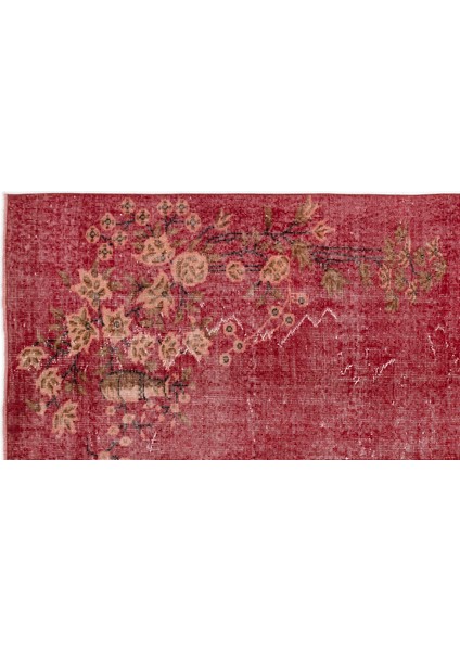 Kırmızı Eskitme Yün Modern Desenli Yün Hav Toz Vermez Leke Tutmayan Salon Yolluk Mutfak El Dokuma Halı fırsatları