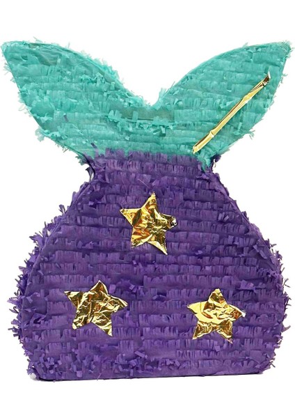 Deniz Kızı Şekilli Pinyata Mor-Yeşil Renk 38X10X49CM