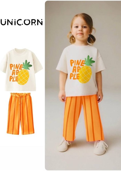Pineapple Desenli Kız Çocuk Takımı