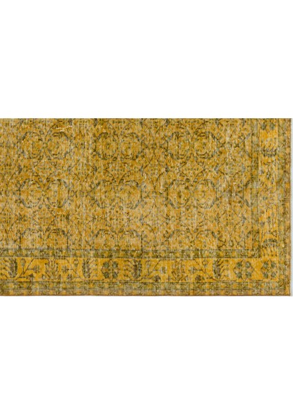 Sarı Çerçeveli Yün Modern Desenli Yün Hav Toz Vermez Leke Tutmayan Salon Yolluk Mutfak El Dokuma Halı fırsatları