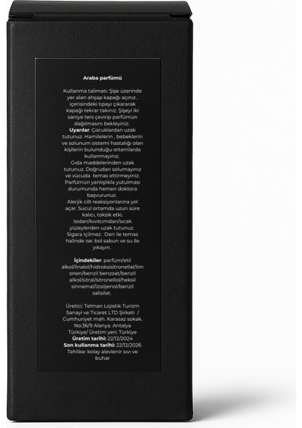 – Lüks Araç kokusu – 40 gün kalıcı Oto kokusu