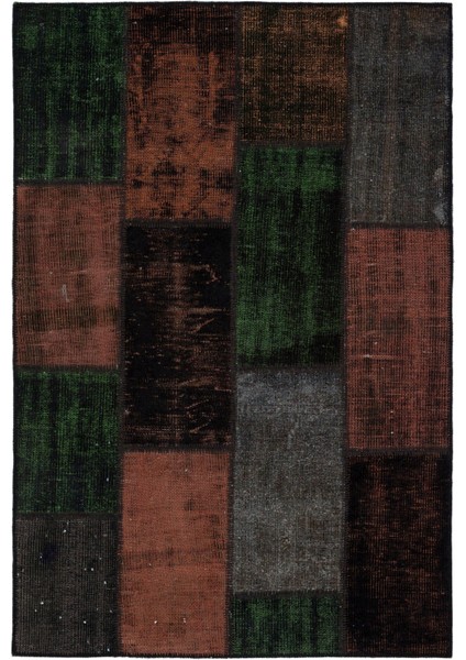 Iskece Bej Patchwork Yün Modern Desenli Yün Hav Toz Vermez Leke Tutmayan Salon Yolluk Mutfak El Dokuma Halı